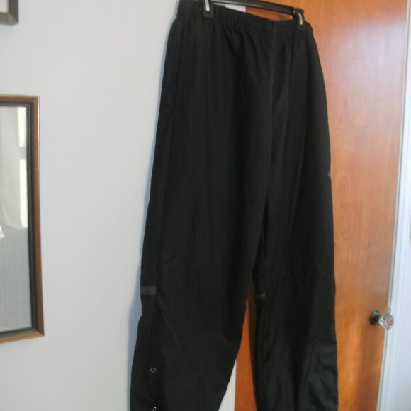 Nike Golf Fit Storm Wind Black Drawstring Pants Snaps at Bottom Polyester ~ XL - Picture 2 of 4